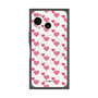 プレミアムスクエアケース with SnapMag［ Stripe Hearts - Pink ］