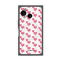 プレミアムスクエアケース with SnapMag［ Stripe Hearts - Pink ］