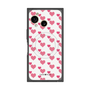 プレミアムスクエアケース with SnapMag［ Stripe Hearts - Pink ］
