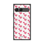プレミアムスクエアケース with SnapMag［ Stripe Hearts - Pink ］