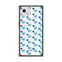 プレミアムスクエアケース with SnapMag［ Stripe Hearts - Blue ］