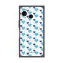 プレミアムスクエアケース with SnapMag［ Stripe Hearts - Blue ］