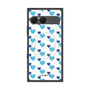 プレミアムスクエアケース with SnapMag［ Stripe Hearts - Blue ］
