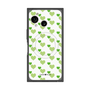 プレミアムスクエアケース with SnapMag［ Stripe Hearts - Green ］