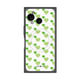 プレミアムスクエアケース with SnapMag［ Stripe Hearts - Green ］