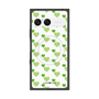 プレミアムスクエアケース with SnapMag［ Stripe Hearts - Green ］