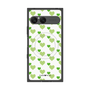 プレミアムスクエアケース with SnapMag［ Stripe Hearts - Green ］