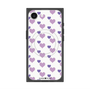 プレミアムスクエアケース with SnapMag［ Stripe Hearts - Purple ］