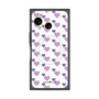 プレミアムスクエアケース with SnapMag［ Stripe Hearts - Purple ］