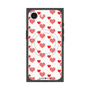 プレミアムスクエアケース with SnapMag［ Stripe Hearts - Red ］