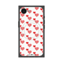 プレミアムスクエアケース with SnapMag［ Stripe Hearts - Red ］