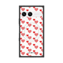 プレミアムスクエアケース with SnapMag［ Stripe Hearts - Red ］