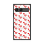 プレミアムスクエアケース with SnapMag［ Stripe Hearts - Red ］