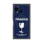 プレミアムスクエアケース with SnapMag［ FRAGILE - Navy ］