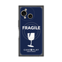 プレミアムスクエアケース with SnapMag［ FRAGILE - Navy ］