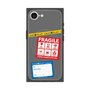 プレミアムスクエアケース with SnapMag［ FRAGILE Stickers - Gray ］