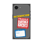 プレミアムスクエアケース with SnapMag［ FRAGILE Stickers - Gray ］