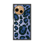 プレミアムスクエアケース with SnapMag［ Leopard - Blue ］
