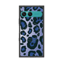 プレミアムスクエアケース with SnapMag［ Leopard - Blue ］