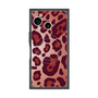 プレミアムスクエアケース with SnapMag［ Leopard - Red ］