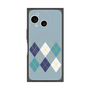 プレミアムスクエアケース with SnapMag［ Nordic Argyle - Blue ］