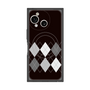 プレミアムスクエアケース with SnapMag［ Nordic Argyle - Black ］