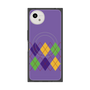 プレミアムスクエアケース with SnapMag［ Nordic Argyle - Purple ］