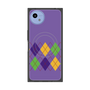 プレミアムスクエアケース with SnapMag［ Nordic Argyle - Purple ］