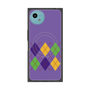 プレミアムスクエアケース with SnapMag［ Nordic Argyle - Purple ］