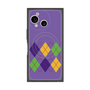 プレミアムスクエアケース with SnapMag［ Nordic Argyle - Purple ］