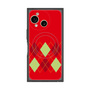 プレミアムスクエアケース with SnapMag［ Nordic Argyle - Red ］