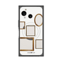 プレミアムスクエアケース with SnapMag［ Photo Frames - White ］