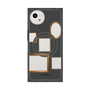 プレミアムスクエアケース with SnapMag［ Photo Frames - Gray ］