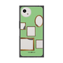 プレミアムスクエアケース with SnapMag［ Photo Frames - Light Green ］