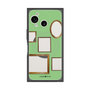 プレミアムスクエアケース with SnapMag［ Photo Frames - Light Green ］