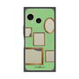 プレミアムスクエアケース with SnapMag［ Photo Frames - Light Green ］