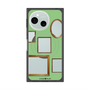 プレミアムスクエアケース with SnapMag［ Photo Frames - Light Green ］