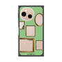 プレミアムスクエアケース with SnapMag［ Photo Frames - Light Green ］