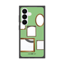 プレミアムスクエアケース with SnapMag［ Photo Frames - Light Green ］