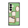 プレミアムスクエアケース with SnapMag［ Photo Frames - Light Green ］