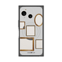 プレミアムスクエアケース with SnapMag［ Photo Frames - Light Gray ］
