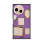 プレミアムスクエアケース with SnapMag［ Photo Frames - Purple ］