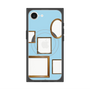 プレミアムスクエアケース with SnapMag［ Photo Frames - Light Blue ］