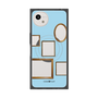 プレミアムスクエアケース with SnapMag［ Photo Frames - Light Blue ］
