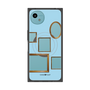 プレミアムスクエアケース with SnapMag［ Photo Frames - Light Blue ］