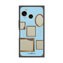 プレミアムスクエアケース with SnapMag［ Photo Frames - Light Blue ］