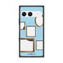 プレミアムスクエアケース with SnapMag［ Photo Frames - Light Blue ］