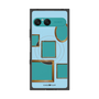 プレミアムスクエアケース with SnapMag［ Photo Frames - Light Blue ］