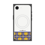 プレミアムスクエアケース with SnapMag［ CASEPLAY Tartan Check - Yellow ］
