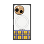 プレミアムスクエアケース with SnapMag［ CASEPLAY Tartan Check - Yellow ］